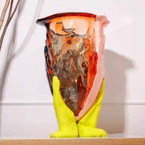 Amazonia Vase - Aqua, Light Ruby, Salmon, Fluo Yellow