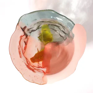 Amazonia Vase - Aqua, Light Ruby, Salmon, Fluo Yellow