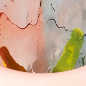 Amazonia Vase - Aqua, Light Ruby, Salmon, Fluo Yellow