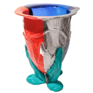 Amazonia Vase - Blue, Orange, Silver, Turquoise