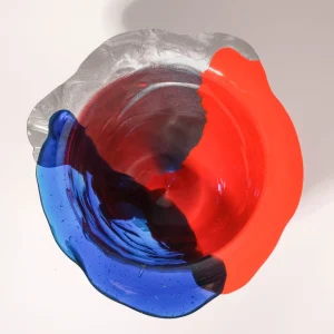 Amazonia Vase - Blue, Orange, Silver, Turquoise