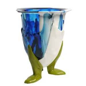 Amazonia Vase - Blue, White, Light Blue, Dust Green