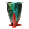 Amazonia Vase - Green, Turquoise, Coral Red