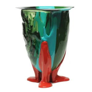 Amazonia Vase - Green, Turquoise, Coral Red