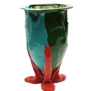 Amazonia Vase - Green, Turquoise, Coral Red