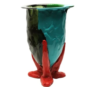 Amazonia Vase - Green, Turquoise, Coral Red