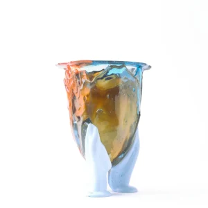 Amazonia Vase - Light Ruby, Light Blue, Brown, Pastel Blue