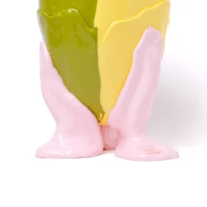 Amazonia Vase - Matt Dust Green, Cherry, Pastel Yellow, Pastel Pink