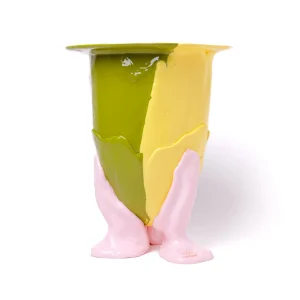 Amazonia Vase - Matt Dust Green, Cherry, Pastel Yellow, Pastel Pink