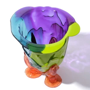 Amazonia Vase - Purple, Lime, Aqua, Light Ruby