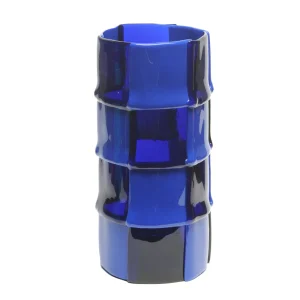 Bamboo Vase - Blue, Matt Blue