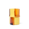 Bamboo Vase - Clear Antique Pink, Pastel Yellow