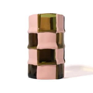 Bamboo Vase - Clear Bottle Green, Matt Salmon