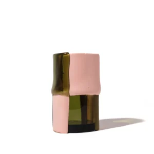 Bamboo Vase - Clear Bottle Green, Matt Salmon