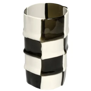 Bamboo Vase - Clear Dark Grey, Matt White
