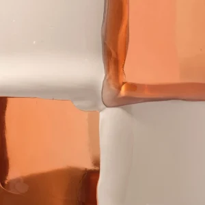 Bamboo Vase - Clear Light Ruby And Matt Champagne
