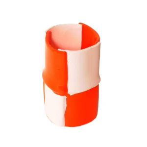 Bamboo Vase - Matt Orange And Matt Pink