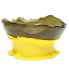 Big Collina Vase - Clear Fumè And Matt Lemon Yellow