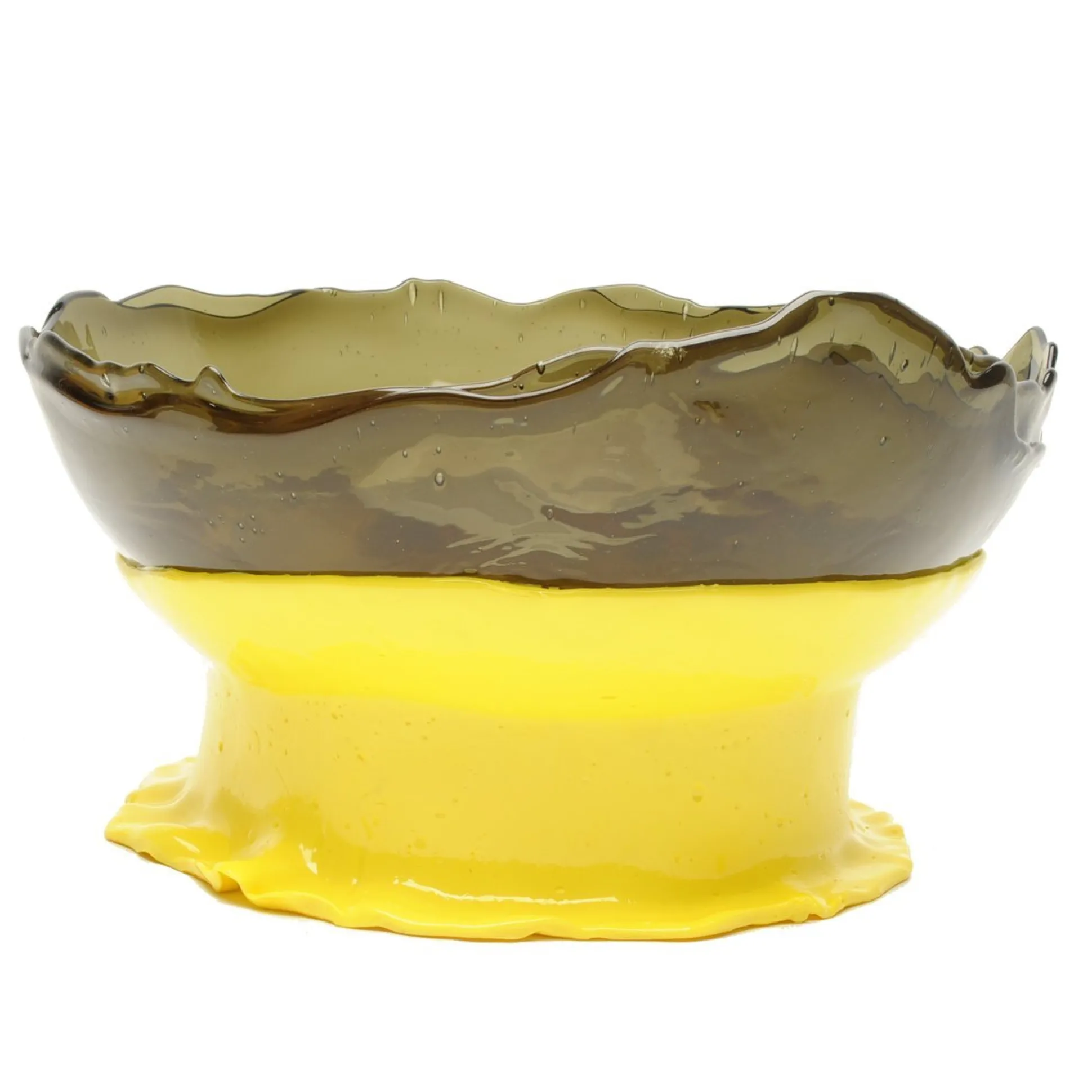 big_collina_vase__clear_f_1.webp Big Collina Vase - Clear Fumè And Matt Lemon Yellow