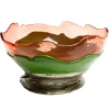 Big Collina Vase Extra - Clear Ruby, Matt Green And Bronze