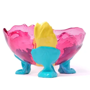 Big Collina Vase Extra Colour - Clear Light Fuchsia, Pastel Yellow, Turquoise