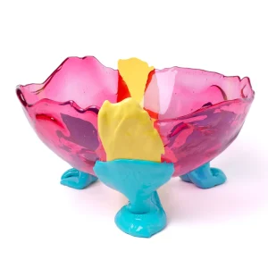 Big Collina Vase Extra Colour - Clear Light Fuchsia, Pastel Yellow, Turquoise