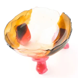 Big Collina Vase Extra Colour - Clear Ruby, Clear Brown And Matt Fuchsia