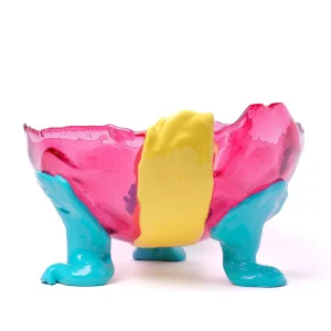 Big Collina Vase Extra Colour - Clear Light Fuchsia, Pastel Yellow, Turquoise