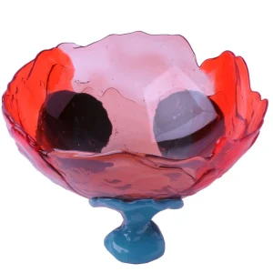Big Collina Vase Extra Colour - Clear Antique Pink, Clear Red And Matt Ocean