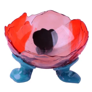 Big Collina Vase Extra Colour - Clear Antique Pink, Clear Red And Matt Ocean