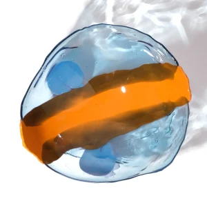 Big Collina Vase Extra Colour - Clear Light Blue, Matt Pumpkin And Matt Lilac