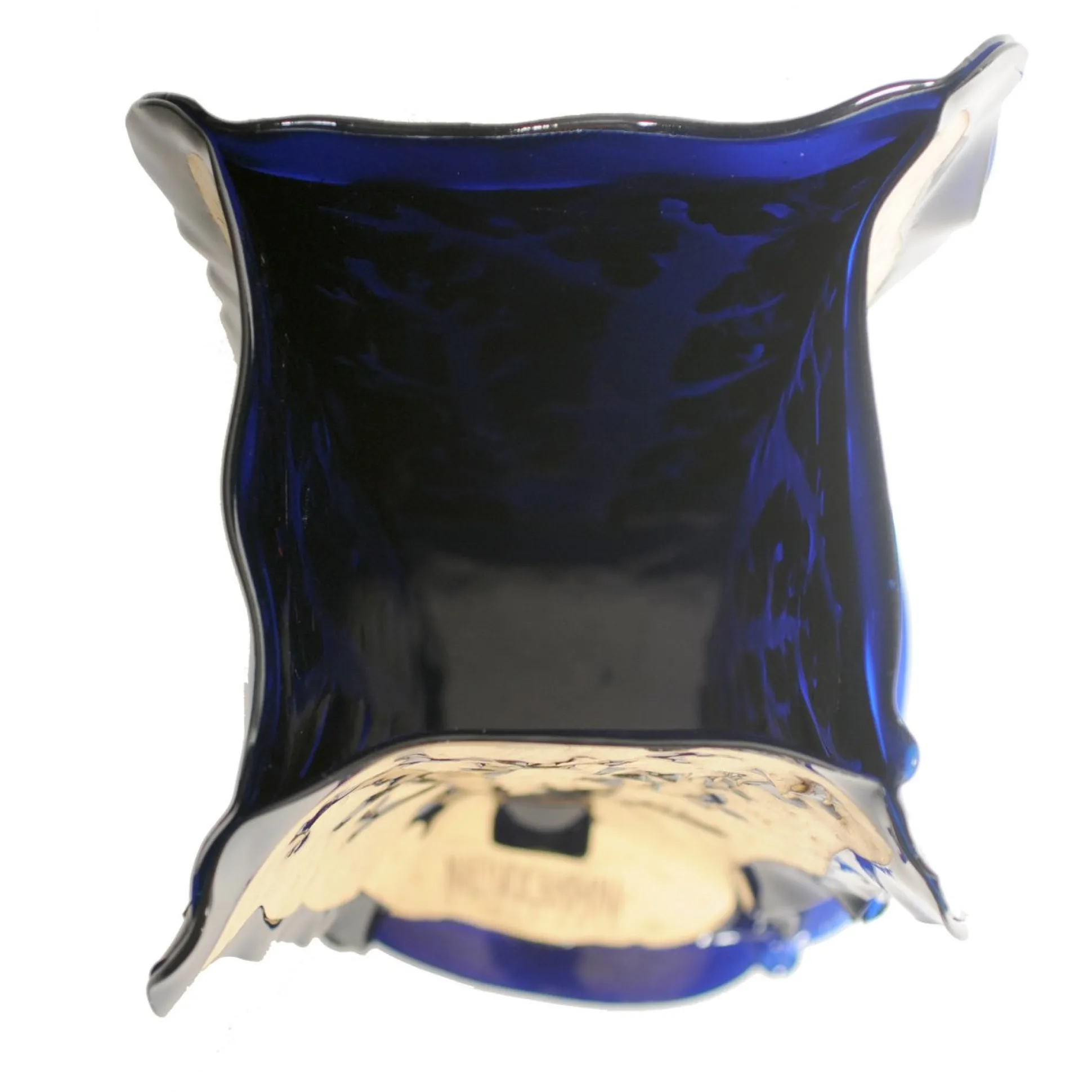 cerrado_vase__clear_blue__3.webp Cerrado Vase - Clear Blue, Beige Leather