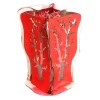 Cerrado Vase - Clear Pink, Clear Fuchsia, Red Leather