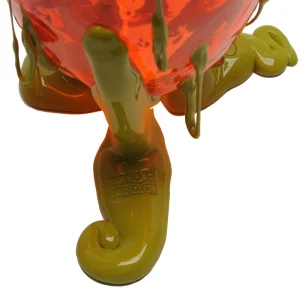 Clear Special Vase - Clear Orange, Matt Dusty Green