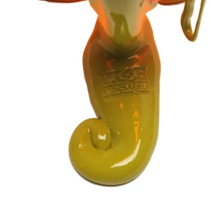Clear Special Vase - Clear Orange, Matt Dusty Green