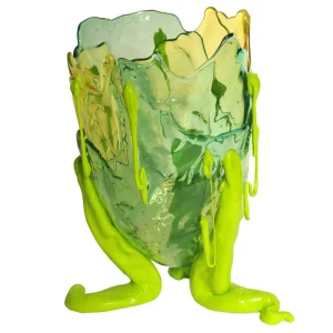 Clear Special Vase Extra Colour - Clear Aqua, Clear Yellow And Matt Lime
