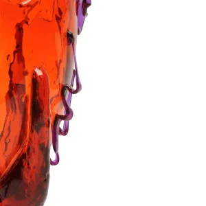 Clear Special Vase Extra Colour - Clear Red And Clear Purple