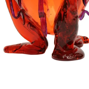 Clear Special Vase Extra Colour - Clear Red And Clear Purple