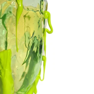 Clear Special Vase Extra Colour - Clear Aqua, Clear Yellow And Matt Lime