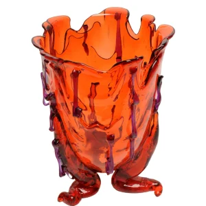 Clear Special Vase Extra Colour - Clear Red And Clear Purple
