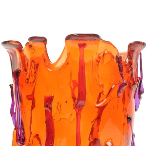 Clear Special Vase Extra Colour - Clear Red And Clear Purple