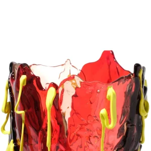 Clear Special Vase Extra Colour - Clear Red, Clear Fumè, Clear Light Ruby And Matt Fluo Yellow