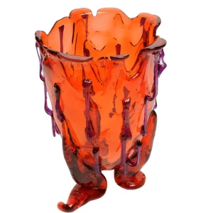 Clear Special Vase Extra Colour - Clear Red And Clear Purple