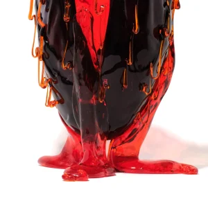 Clear Special Vase Extra Colour - Blue, Amber, Red, Orange