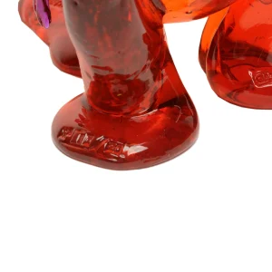 Clear Special Vase Extra Colour - Clear Red And Clear Purple