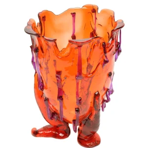 Clear Special Vase Extra Colour - Clear Red And Clear Purple