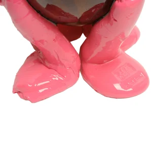 Clear Vase - Clear Brown And Matt Fuchsia