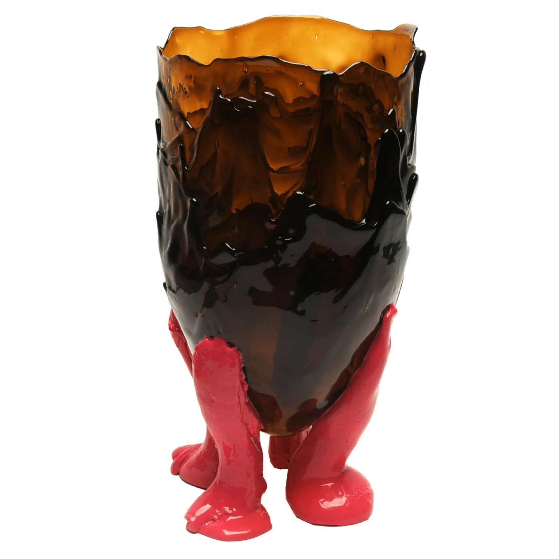 clear_vase__clear_brown_a_2.webp Clear Vase - Clear Brown And Matt Fuchsia