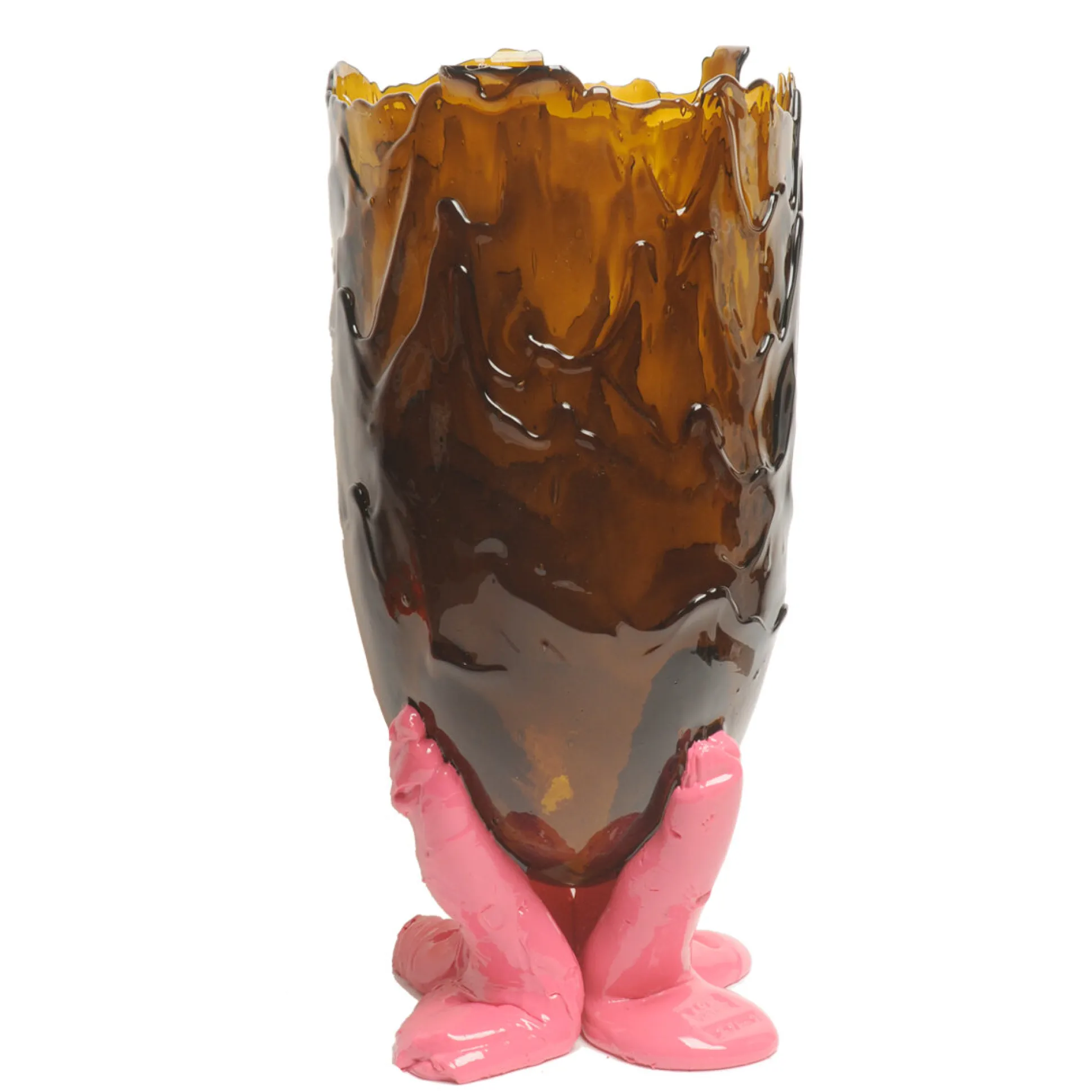 clear_vase__clear_brown_a_7.webp Clear Vase - Clear Brown And Matt Fuchsia