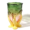 Clear Vase Extra Colour - Clear Bottle Green, Clear Light Ruby And Matt Pastel Yellow